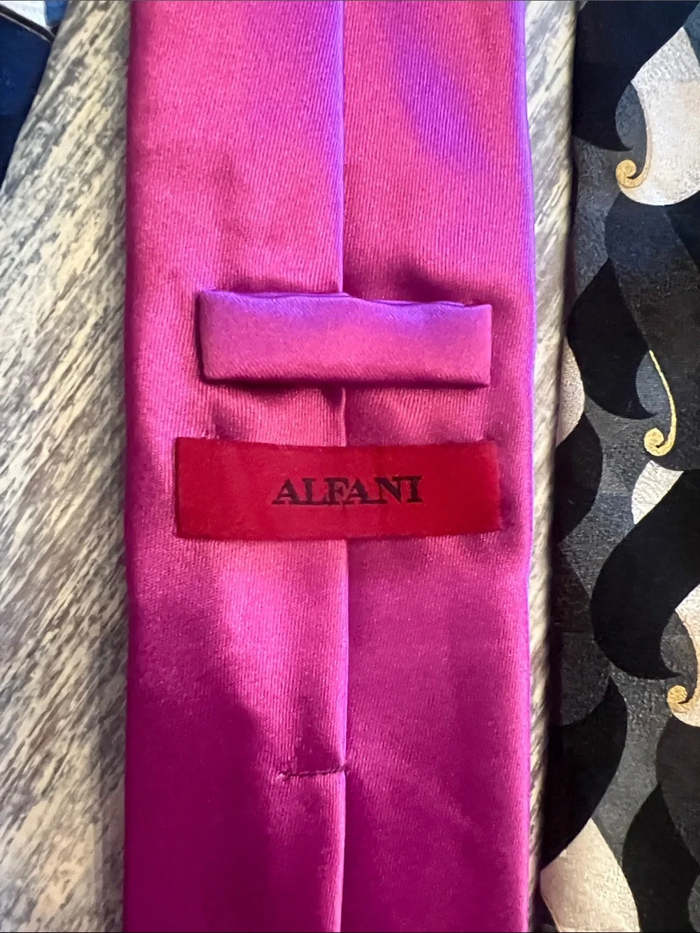 Men's Fuchsia Satin Tie - Classic Solid Neckwear
